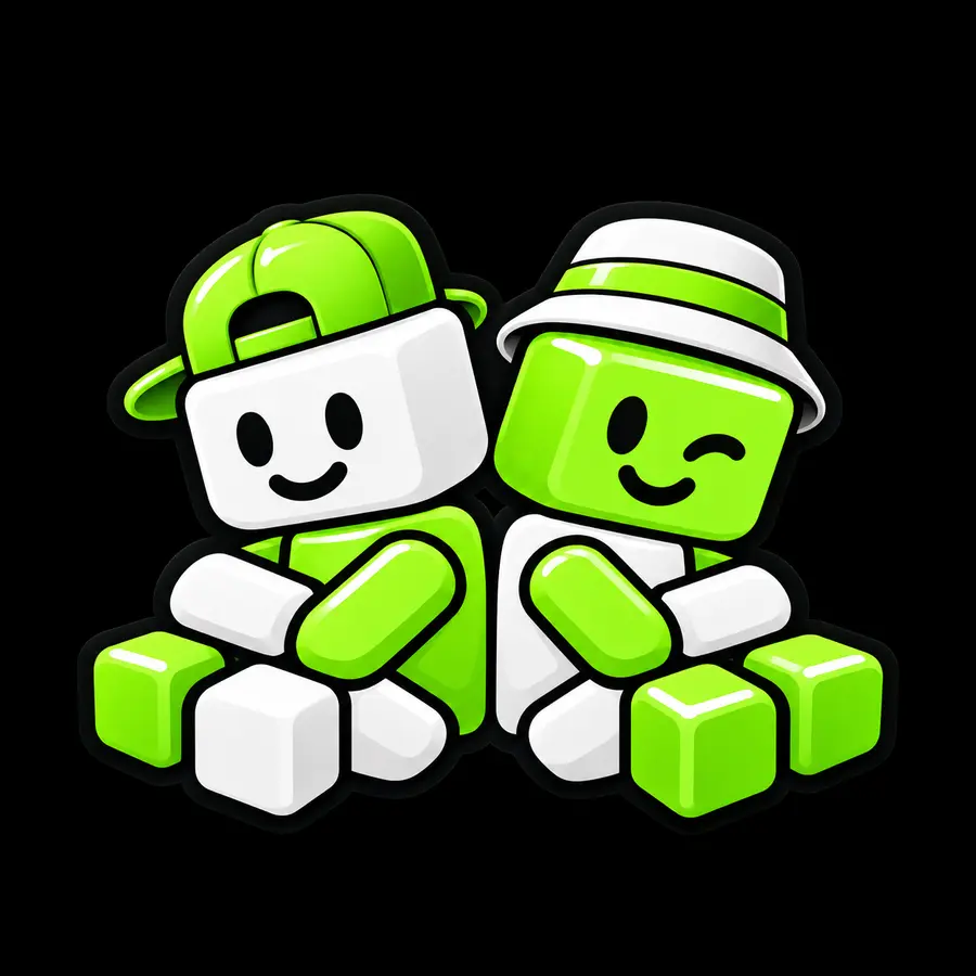 The two locked BrickBack builder characters
